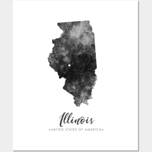 Illinois state map Posters and Art